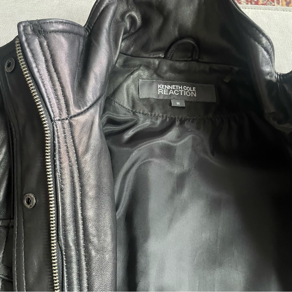 Genuine Leather Jacket With Belt - image 4